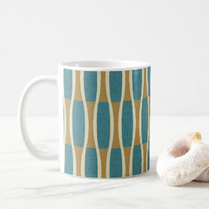 Retro Mid Century Modern Pin Stripes Pattern Coffee Mug