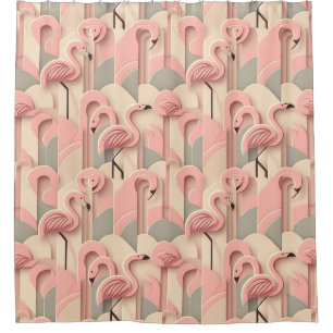 Retro Mid Century Modern Pink Flamingos