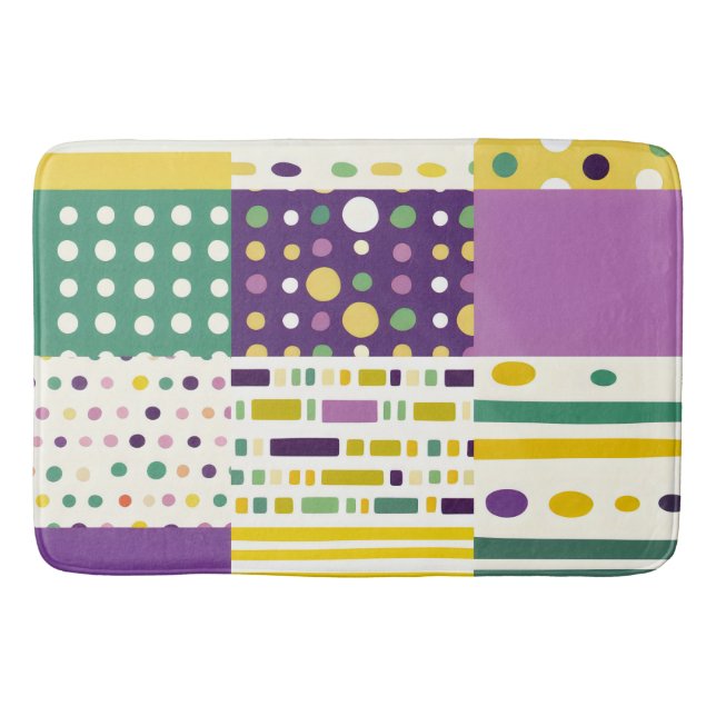 Retro Mid-century modern Pop art inspired Bath Mat (Front)