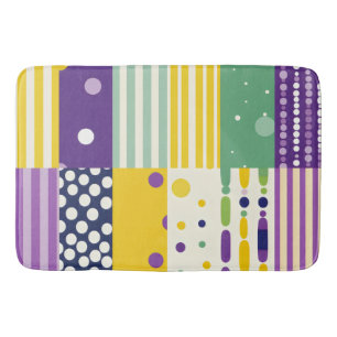 Retro Mid-century modern Pop art inspired Bath Mat