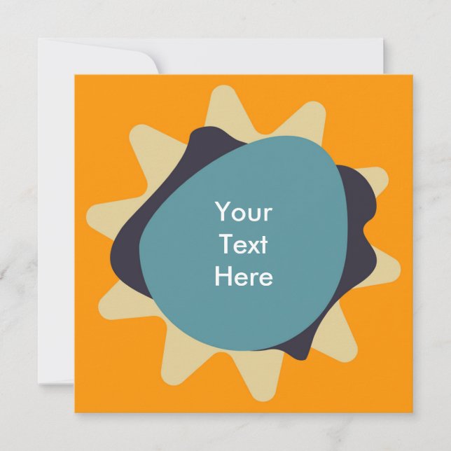 Retro Mid Century Modern Splatter Design Invitation (Front)