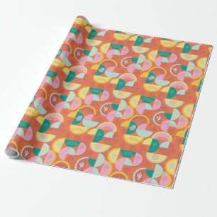 Retro Mid-Century Modern  Sunny Palm Springs Wrapping Paper