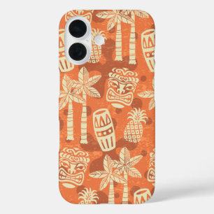 Retro Mid Century Modern Tiki Pattern iPhone 16 Case
