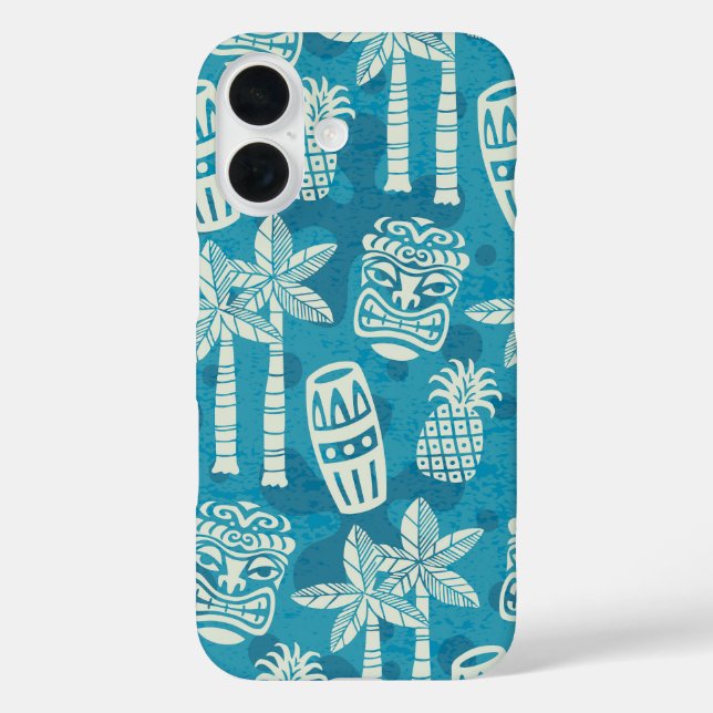 Retro Mid Century Modern Tiki Pattern Case-Mate iPhone Case (Back)