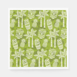 Retro Mid Century Modern Tiki Pattern Napkin