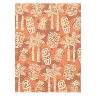 Retro Mid Century Modern Tiki Pattern Tablecloth