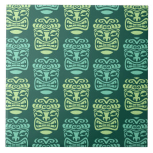 Retro Mid Century Modern Tiki Pattern Tile