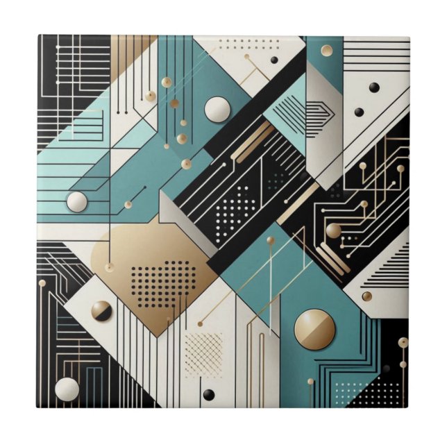 Retro Mid Century Modern  Tile (Front)