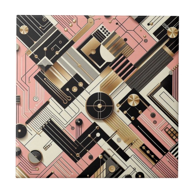 Retro Mid Century Modern  Tile (Front)