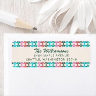 Retro Mid Mod Atomic Colourful Return Address