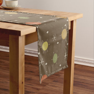 Retro Mid Mod Starburst Sky Multicolored Short Table Runner