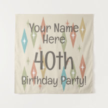 Retro Midcentury 40th Birthday