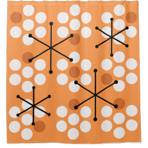 Retro Midcentury MCM Dots Orange