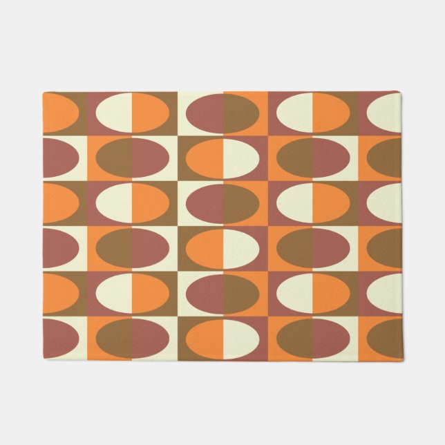 Retro MidCentury Oval pattern 1 Doormat (Front)