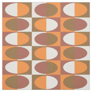 Retro MidCentury Oval pattern 1 Fabric