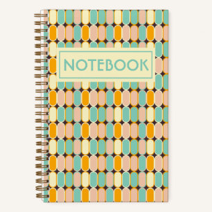 Retro Midcentury Ovals Pattern Notebook