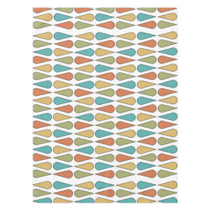 Retro Midcentury Teardrops Colourful Tablecloth