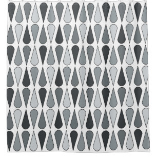 Retro Midcentury Teardrops Grey