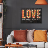 Retro Milestone 25th Anniversary Personalized Love