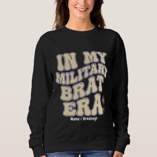 Retro Military Brat Era Groovy Dandelion Purple Up Sweatshirt