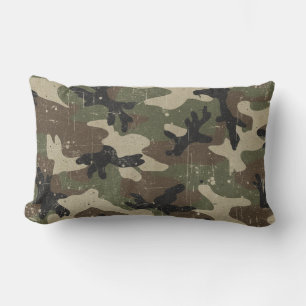 Retro Military Camouflage Pattern Lumbar Pillow