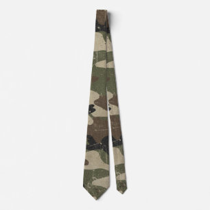 Retro Military Camouflage Pattern Tie