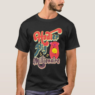 Retro Millionaire Loading With Piggy Bank Pig Hodl T-Shirt