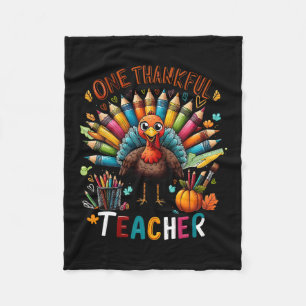 Retro Mimi Pumpkin Fall Leaves Grandma Fall Thanks Fleece Blanket