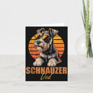 Retro Miniature Schnauzer Dad Funny Vintage Dog Lo Card