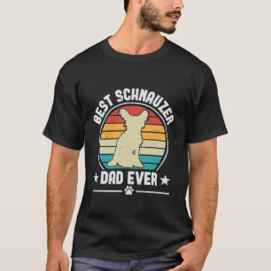 Retro Miniature schnauzer Dad Gift T-Shirt