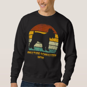 Retro Miniature Schnauzer Mom Doxie Dog Owner Mot Sweatshirt