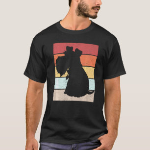 Retro Miniature Schnauzer Silhouette Schnauzer Mom T-Shirt