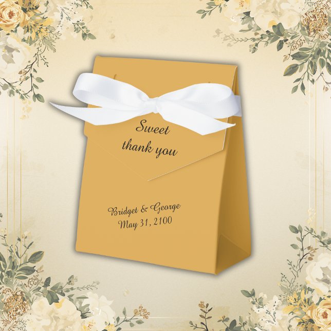 retro minimal simple orange wedding favor box (Creator Uploaded)