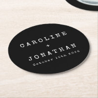 Retro Minimalist Black Typewriter Custom Wedding