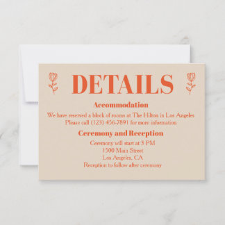 Retro Minimalist Custom Details Cards
