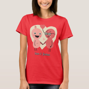 Retro Minimalist Cute Love Together funny T-Shirt