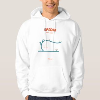 Retro Minimalist Epsom Racecourse Line Art Print Hoodie