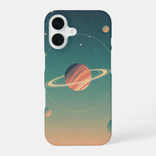 Retro Minimalist Pastel Orb iPhone 16 Case
