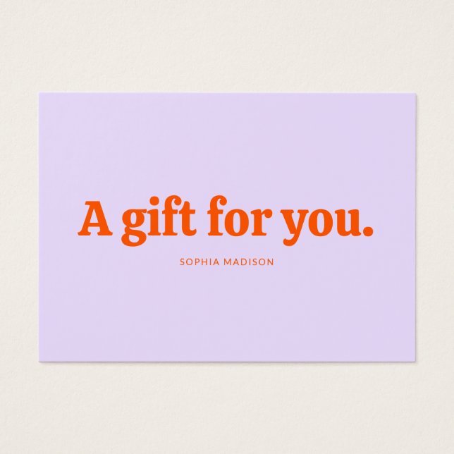 Retro Minimalist Purple Orange Certificate (Front)