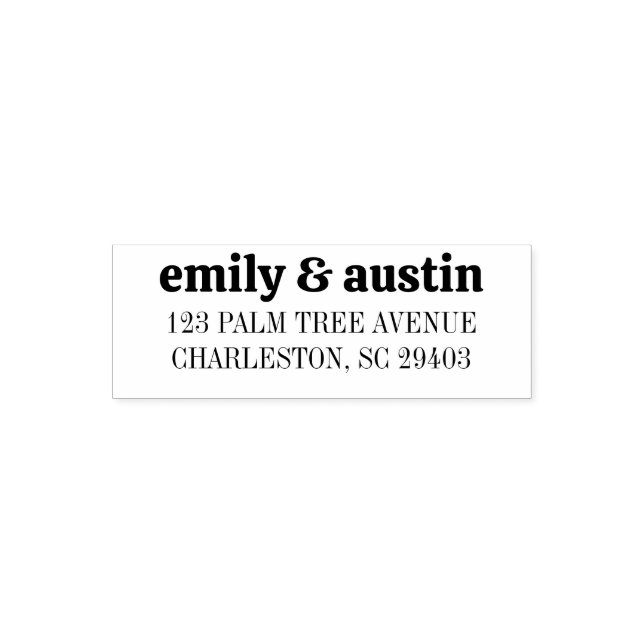 Retro Minimalist Return Address Stamp (Design)