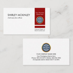 Retro Minimalist Vertical Red Private Enterprise Business Card