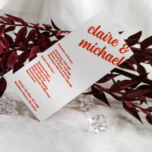 Rétro minimaliste Simple Programme de Mariage Mode