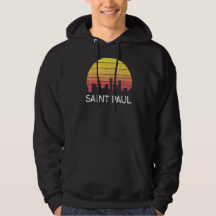 Retro Minnesota Saint Paul Skyline Vintage Urban B Hoodie