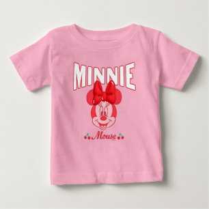 Retro Minnie Mouse Cherry Smile Baby T-Shirt