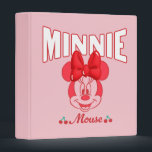 Retro Minnie Mouse Cherry Smile Binder<br><div class="desc">Sweet, vintage-inspired, and full of classic Disney charm, this cheerful artwork features Minnie Mouse with her iconic bow, playful smile, and adorable cherry accents. The bold retro lettering and soft pink background give the design a nostalgic yet fun feel that instantly stands out. Perfect for customizable Zazzle products like apparel,...</div>