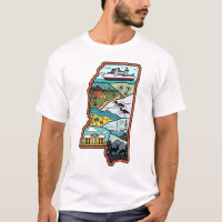 Retro Mississippi Biloxi Laurel MS State Souvenir