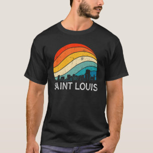 Retro Missourii Saint Louis Skyline Vintage Urban T-Shirt