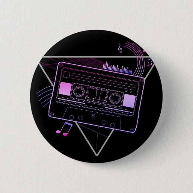 Retro Mix 2 Inch Round Button (Front)