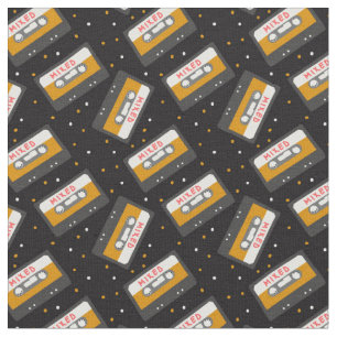 Retro Mixed Tape Repeating patten Fabric