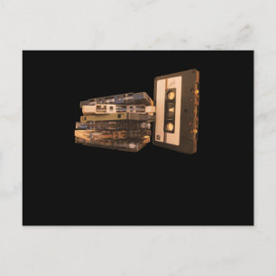 Retro Mixtape Old School Music Postcard